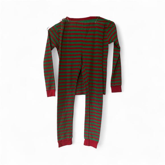 Carters Never Naughty Red GreenStriped Pajama Set Christmas Unisex Size 8 - Picture 3 of 7